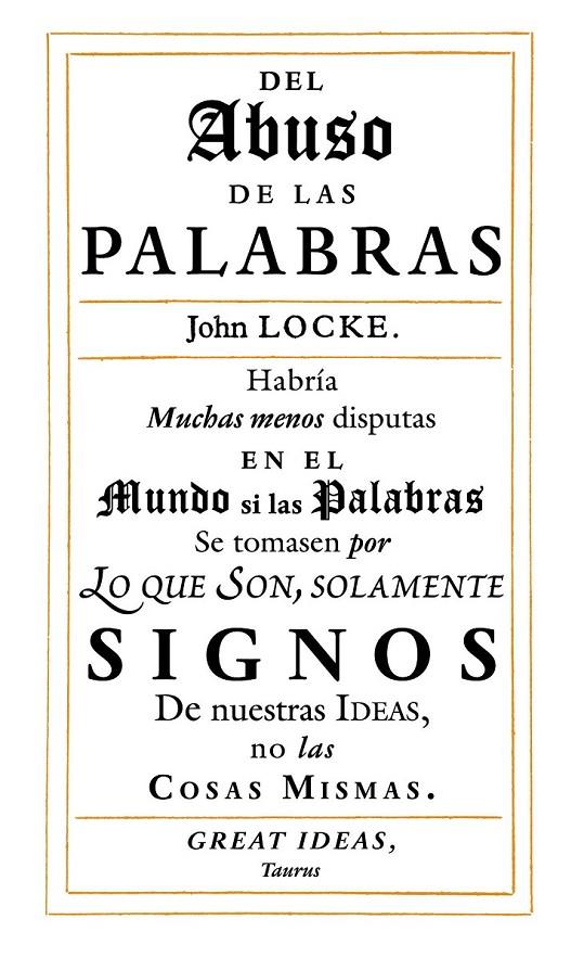 DEL ABUSO DE LAS PALABRAS | 9788430616558 | LOCKE, JOHN | Llibreria Online de Banyoles | Comprar llibres en català i castellà online