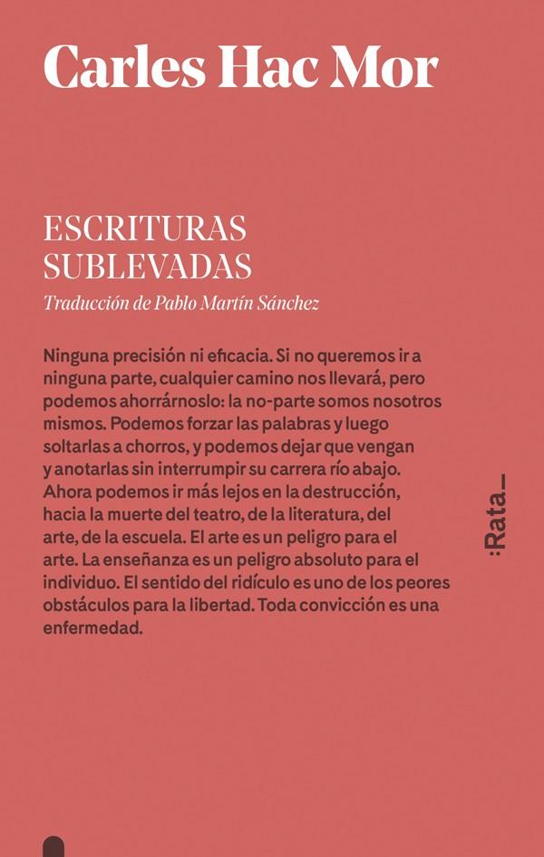 ESCRITURAS SUBLEVADAS | 9788416738014 | HERNÁNDEZ MOR, CARLES | Llibreria Online de Banyoles | Comprar llibres en català i castellà online