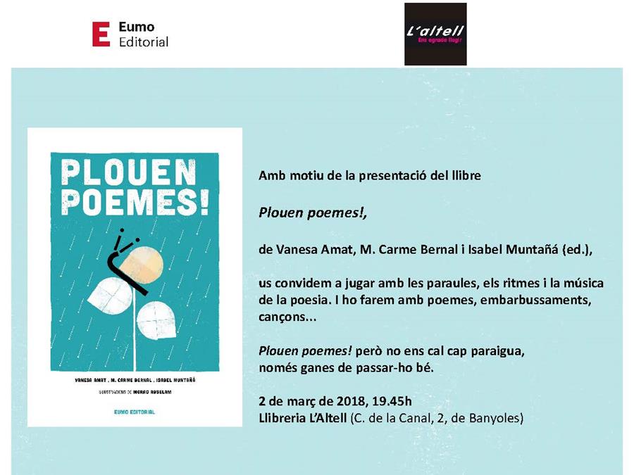 PLOUEN POEMES (Poesia per infants) amb... - Llibreria Online de Banyoles | Comprar llibres en català i castellà online