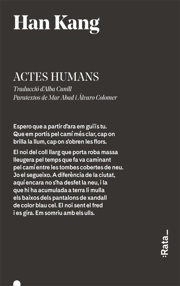 ACTES HUMANS | 9788416738359 | HAN KANG | Llibreria Online de Banyoles | Comprar llibres en català i castellà online