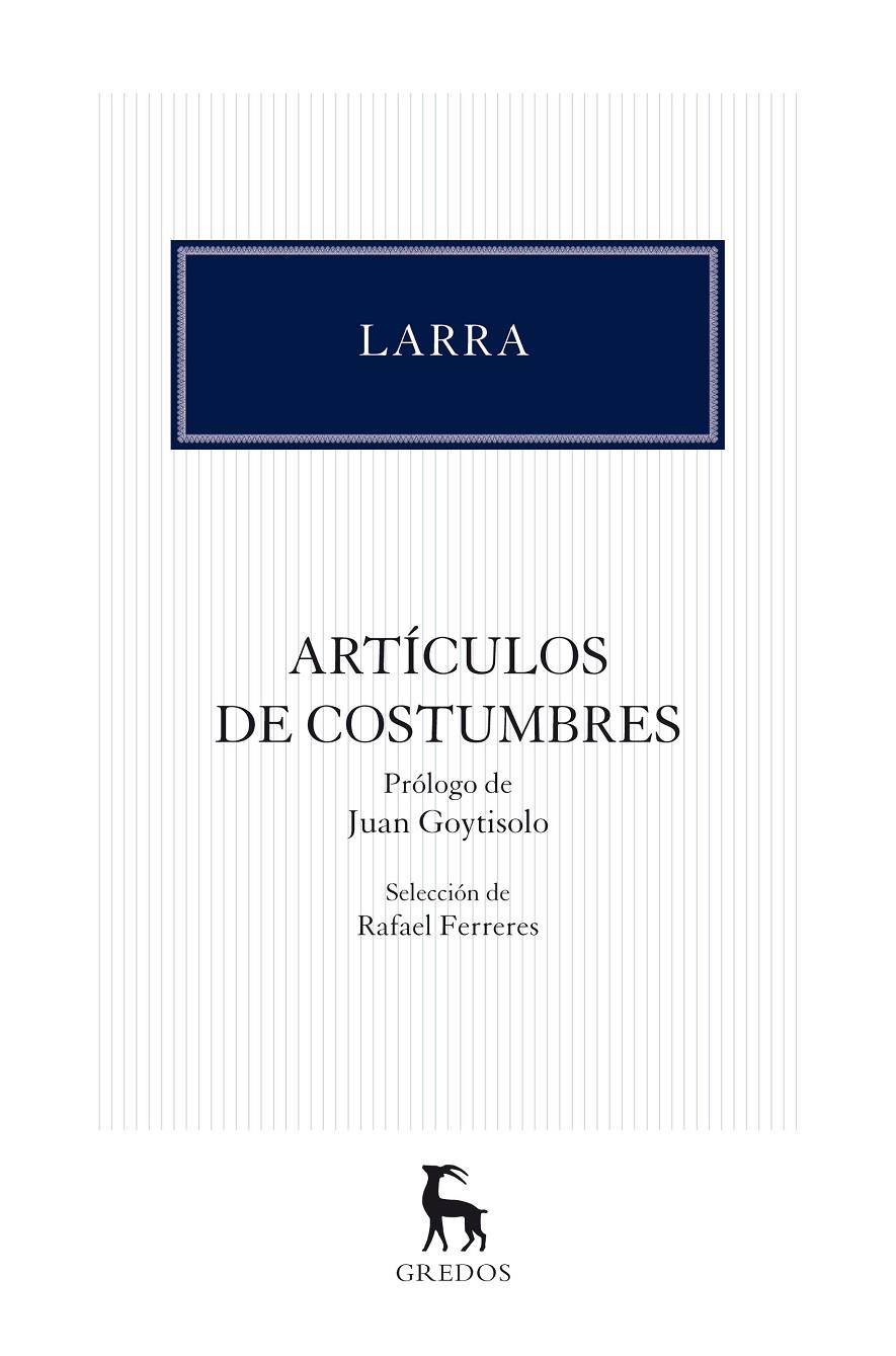 ARTÍCULOS DE COSTUMBRES | 9788424936358 | DE LARRA , MARIANO JOSE | Llibreria Online de Banyoles | Comprar llibres en català i castellà online
