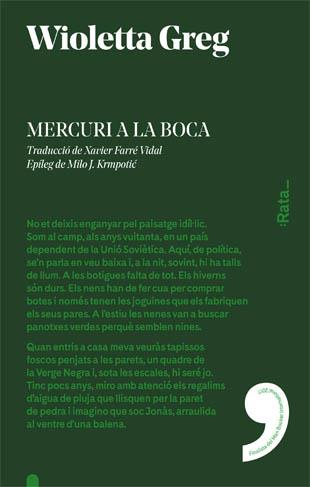 MERCURI A LA BOCA | 9788416738212 | GREG, WIOLETTA | Llibreria L'Altell - Llibreria Online de Banyoles | Comprar llibres en català i castellà online - Llibreria de Girona