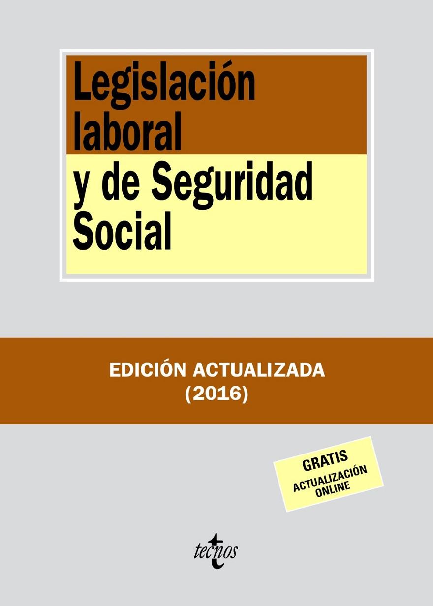 LEGISLACIÓN LABORAL Y DE SEGURIDAD SOCIAL | 9788430969456 | EDITORIAL TECNOS | Llibreria Online de Banyoles | Comprar llibres en català i castellà online