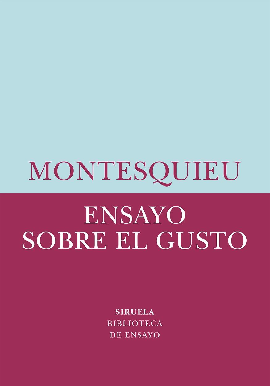 ENSAYO SOBRE EL GUSTO | 9788419942203 | MONTESQUIEU, | Llibreria L'Altell - Llibreria Online de Banyoles | Comprar llibres en català i castellà online - Llibreria de Girona