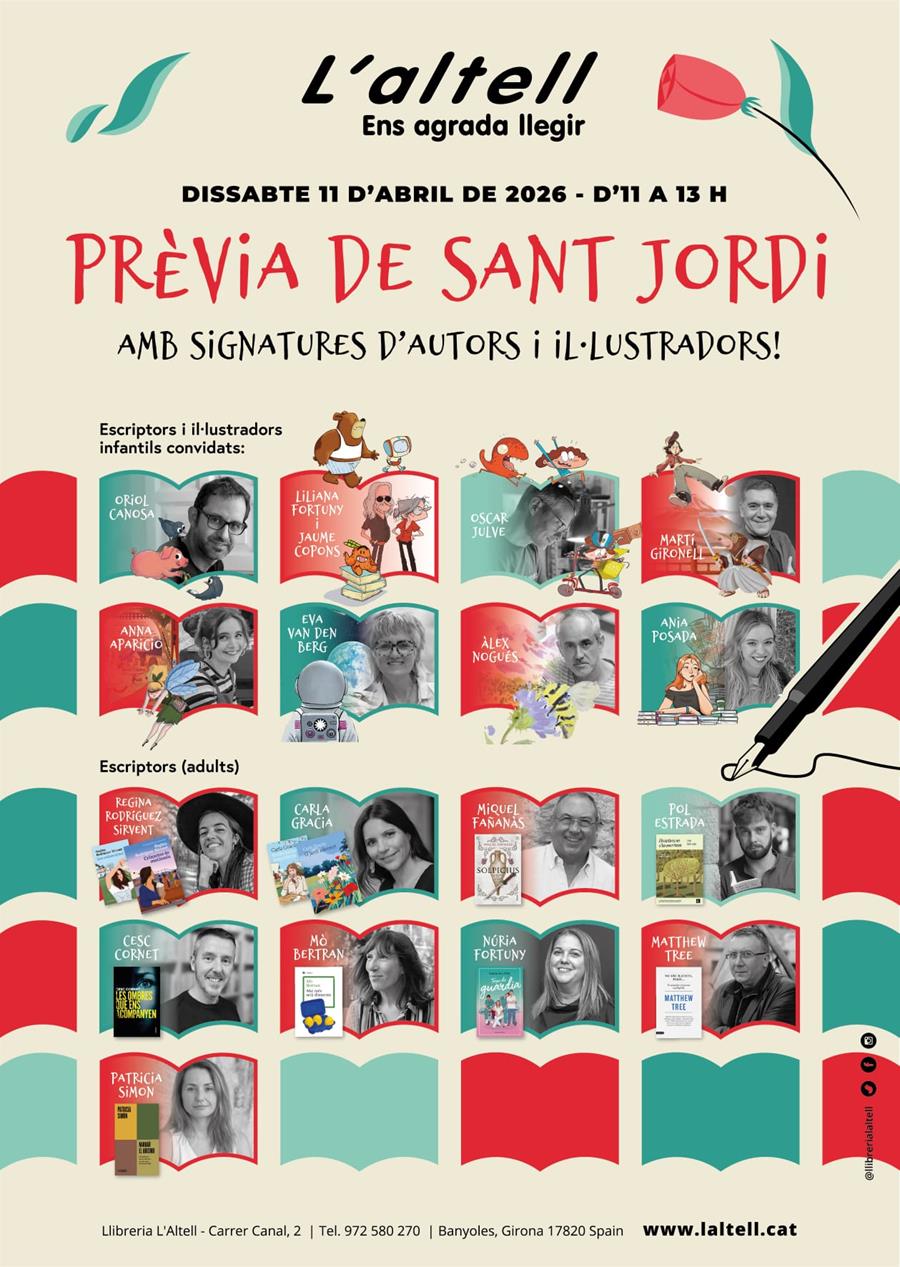 PRÈVIA DE SANT JORDI - Llibreria L'Altell - Llibreria Online de Banyoles | Comprar llibres en català i castellà online - Llibreria de Girona