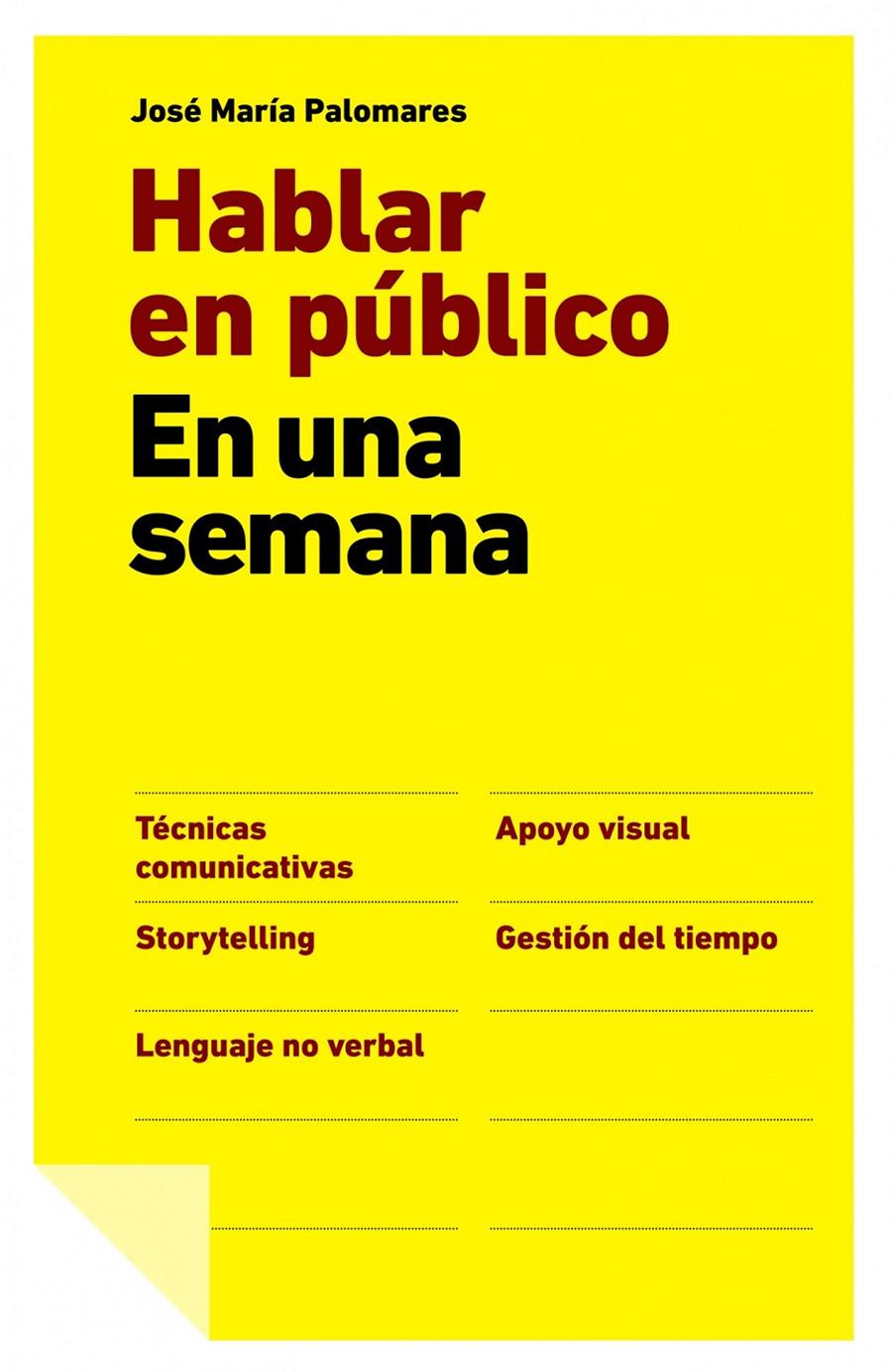 HABLAR EN PUBLICO EN UNA SEMANA | 9788498751512 | PALOMARES FERNANDEZ, JOSE Mª | Llibreria Online de Banyoles | Comprar llibres en català i castellà online