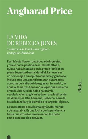 LA VIDA DE REBECCA JONES | 9788416738441 | PRICE, ANGHARAD | Llibreria Online de Banyoles | Comprar llibres en català i castellà online