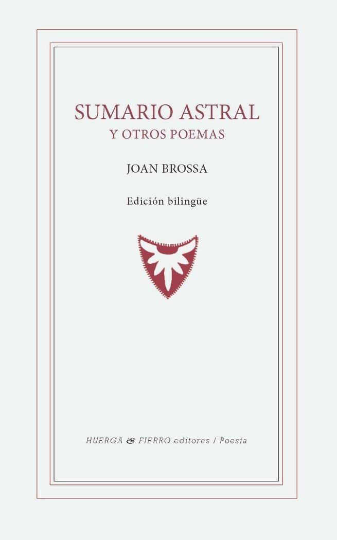 SUMARIO ASTRAL Y OTROS POEMAS | 9788412679229 | BROSSA, JOAN | Llibreria Online de Banyoles | Comprar llibres en català i castellà online