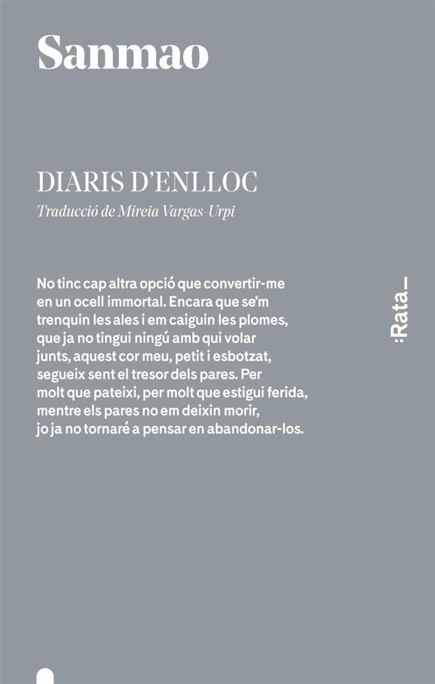 DIARIS D'ENLLOC | 9788416738069 | SANMAO | Llibreria Online de Banyoles | Comprar llibres en català i castellà online