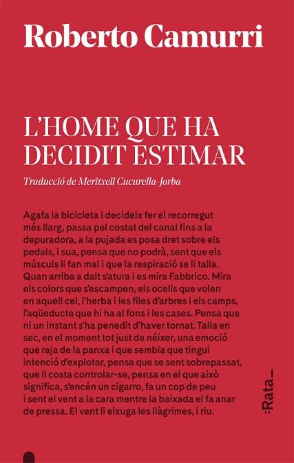L'HOME QUE HA DECIDIT ESTIMAR | 9788416738533 | CAMURRI, ROBERTO | Llibreria Online de Banyoles | Comprar llibres en català i castellà online