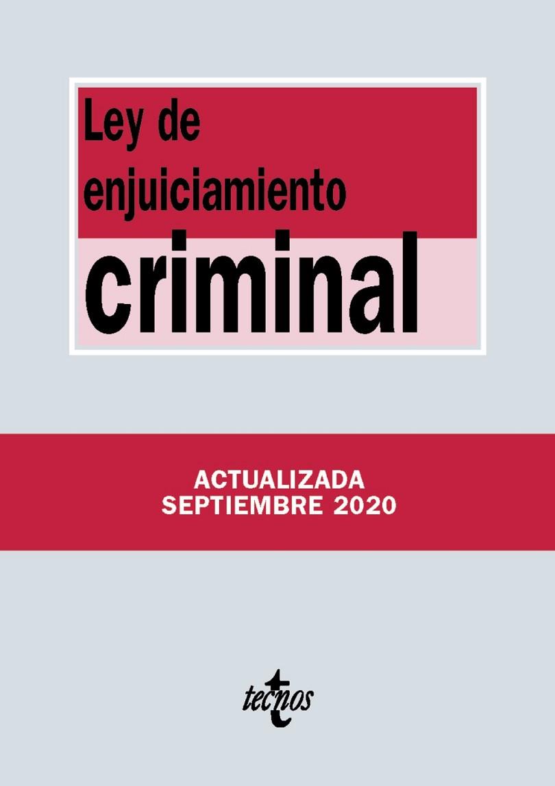 LEY DE ENJUICIAMIENTO CRIMINAL | 9788430980154 | EDITORIAL TECNOS | Llibreria Online de Banyoles | Comprar llibres en català i castellà online