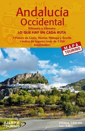 MAPA DE CARRETERAS DE ANDALUCÍA OCCIDENTAL (DESPLEGABLE), ESCALA 1:340.000 | 9788491585572 | ANAYA TOURING | Llibreria Online de Banyoles | Comprar llibres en català i castellà online