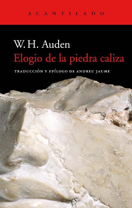 ELOGIO DE LA PIEDRA CALIZA | 9788418370137 | AUDEN, W. H. | Llibreria Online de Banyoles | Comprar llibres en català i castellà online