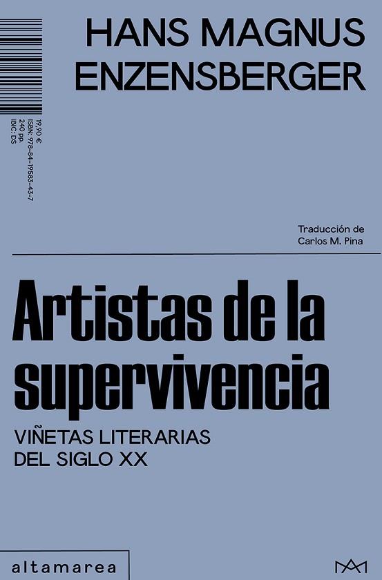 ARTISTAS DE LA SUPERVIVENCIA | 9788419583437 | ENZENSBERGER, HANS MAGNUS | Llibreria Online de Banyoles | Comprar llibres en català i castellà online