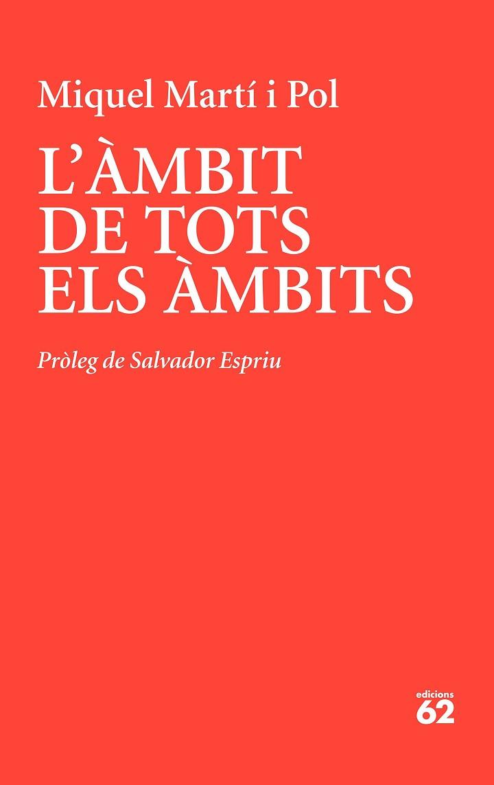 ÀMBIT DE TOTS ELS ÀMBITS, L' | 9788429779233 | MARTÍ I POL, MIQUEL | Llibreria Online de Banyoles | Comprar llibres en català i castellà online