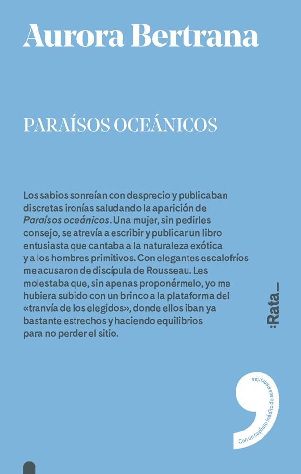 PARAÍSOS OCEÁNICOS | 9788416738328 | BERTRANA, AURORA | Llibreria Online de Banyoles | Comprar llibres en català i castellà online