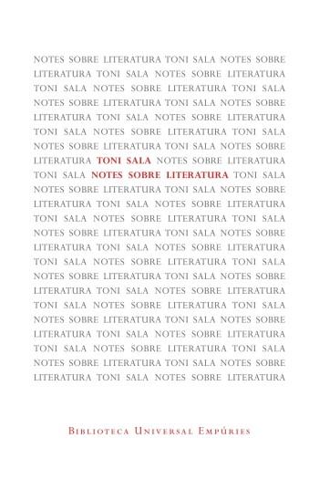 NOTES SOBRE LITERATURA | 9788497877572 | TONI SALA | Llibreria Online de Banyoles | Comprar llibres en català i castellà online