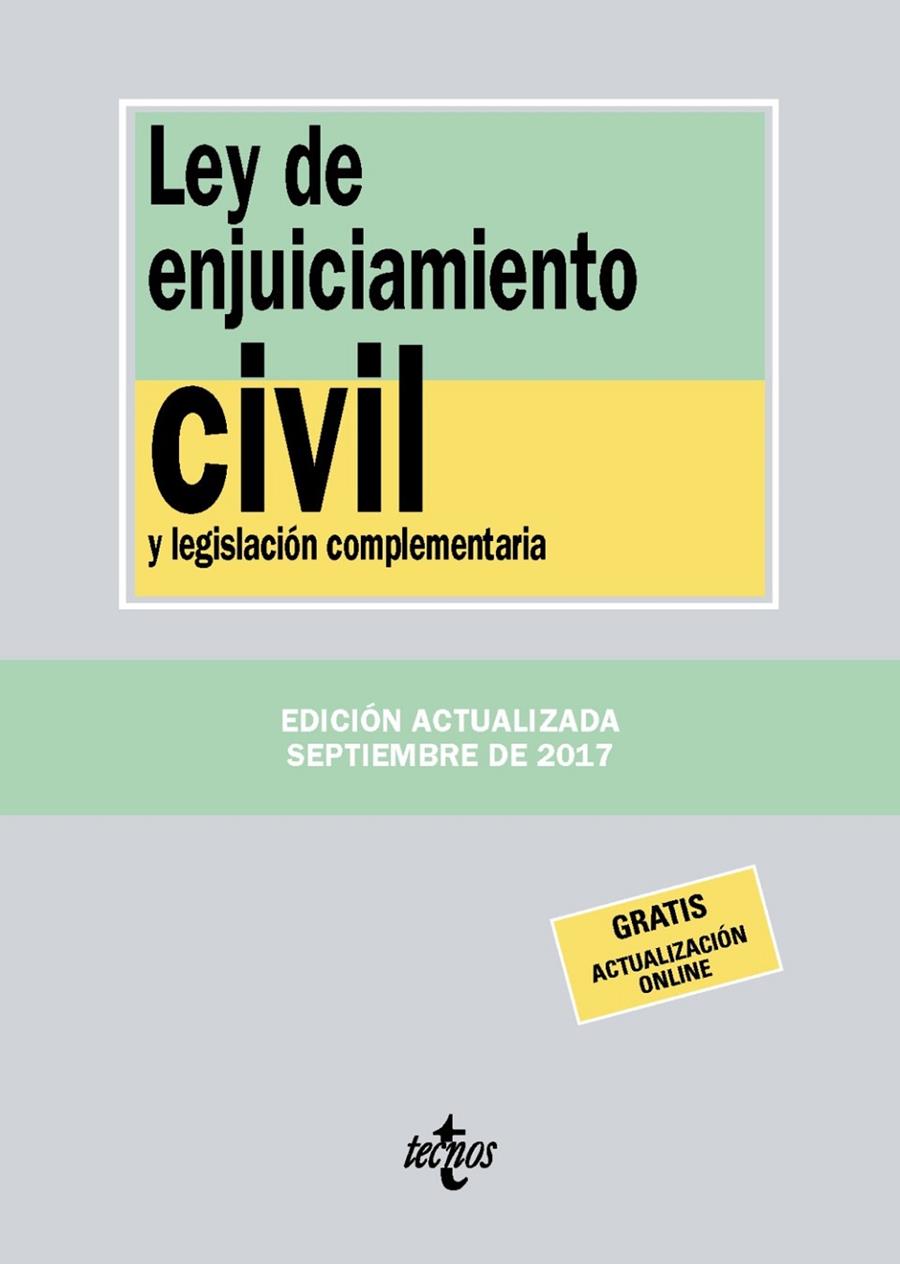 LEY DE ENJUICIAMIENTO CIVIL Y LEGISLACIÓN COMPLEMENTARIA | 9788430971787 | EDITORIAL TECNOS | Llibreria Online de Banyoles | Comprar llibres en català i castellà online