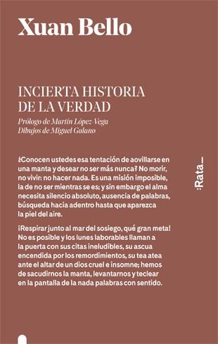 INCIERTA HISTORIA DE LA VERDAD | 9788416738205 | BELLO, XUAN | Llibreria Online de Banyoles | Comprar llibres en català i castellà online