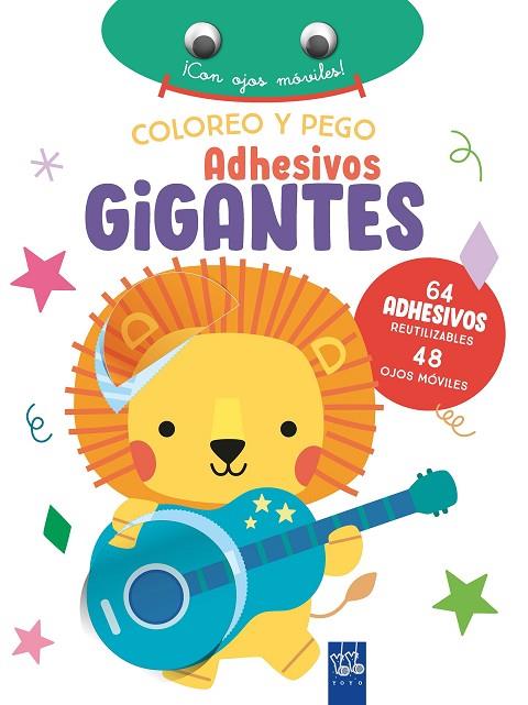 COLOREO Y PEGO ADHESIVOS GIGANTES. LEÓN | 9788408266389 | YOYO | Llibreria Online de Banyoles | Comprar llibres en català i castellà online