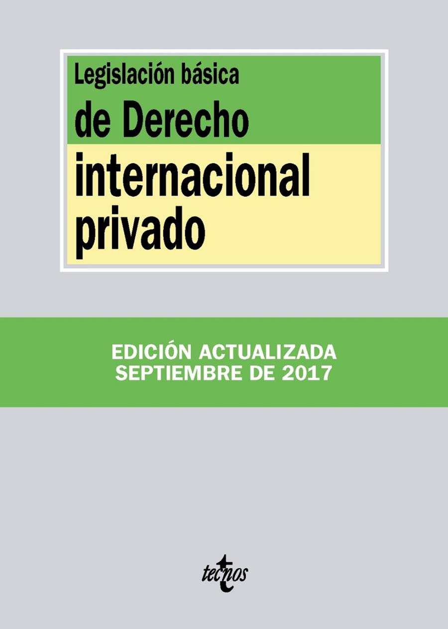LEGISLACIÓN BÁSICA DE DERECHO INTERNACIONAL PRIVADO | 9788430971879 | EDITORIAL TECNOS | Llibreria Online de Banyoles | Comprar llibres en català i castellà online