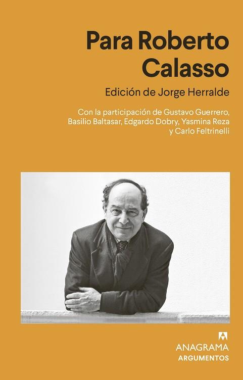 PARA ROBERTO CALASSO | 9788433916617 | HERRALDE GRAU, JORGE | Llibreria Online de Banyoles | Comprar llibres en català i castellà online