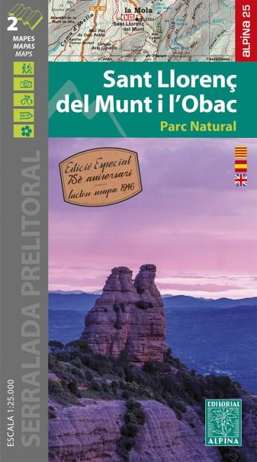 SANT LLORENÇ DEL MUNT I L'OBAC 1:25.000 | 9788480908573 | ALPINA | Llibreria Online de Banyoles | Comprar llibres en català i castellà online