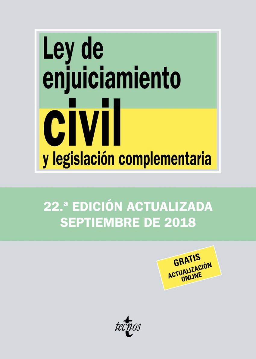 LEY DE ENJUICIAMIENTO CIVIL Y LEGISLACIÓN COMPLEMENTARIA | 9788430975068 | EDITORIAL TECNOS | Llibreria Online de Banyoles | Comprar llibres en català i castellà online