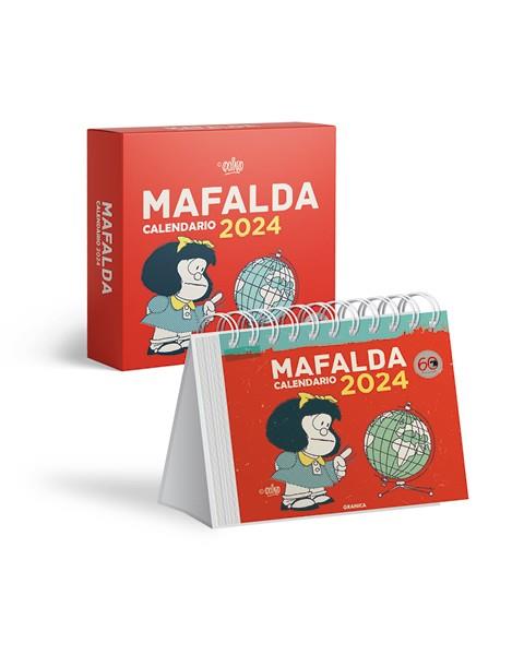 MAFALDA 2024, CALENDARIO ESCRITORIO ROJO CON CAJA | 9789878935669 | QUINO | Llibreria Online de Banyoles | Comprar llibres en català i castellà online