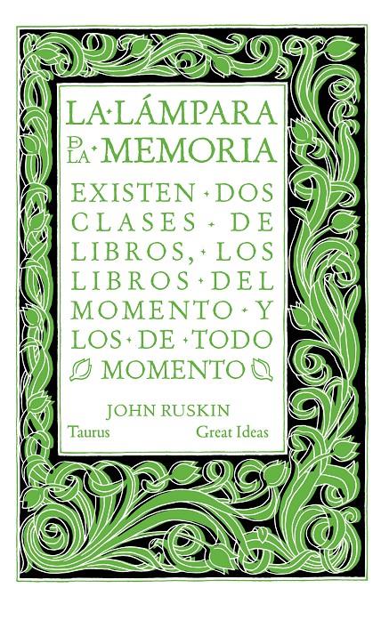 LAMPARA DE LA MEMORIA, LA | 9788430616565 | RUSKIN, JOHN | Llibreria Online de Banyoles | Comprar llibres en català i castellà online