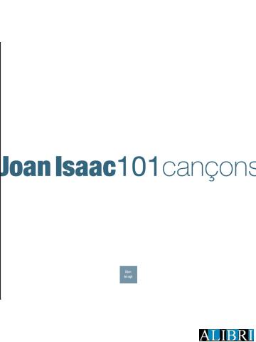 JOAN ISAAC. 101 CANÇONS | 9788481280449 | Llibreria Online de Banyoles | Comprar llibres en català i castellà online
