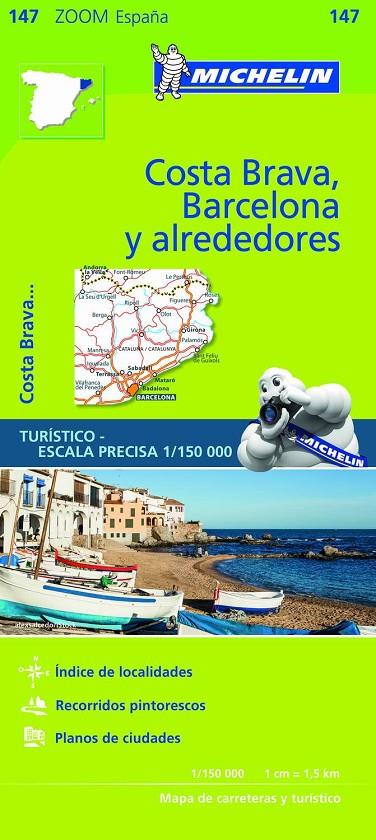 MAPA ZOOM COSTA BRAVA, BARCELONA Y ALREDEDORES | 9782067218192 | MICHELIN | Llibreria Online de Banyoles | Comprar llibres en català i castellà online