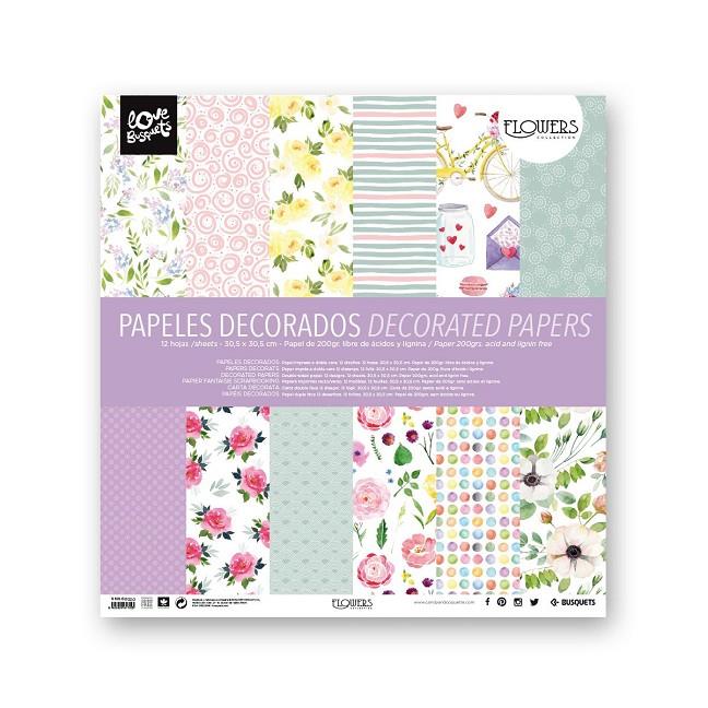PAPES DECORATS DOBLE CARA LOVE BUSQUETS FLOWERS | 8422829617023 | BUSQUETS | Llibreria Online de Banyoles | Comprar llibres en català i castellà online