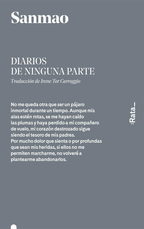 DIARIOS DE NINGUNA PARTE | 9788416738076 | SANMAO | Llibreria Online de Banyoles | Comprar llibres en català i castellà online