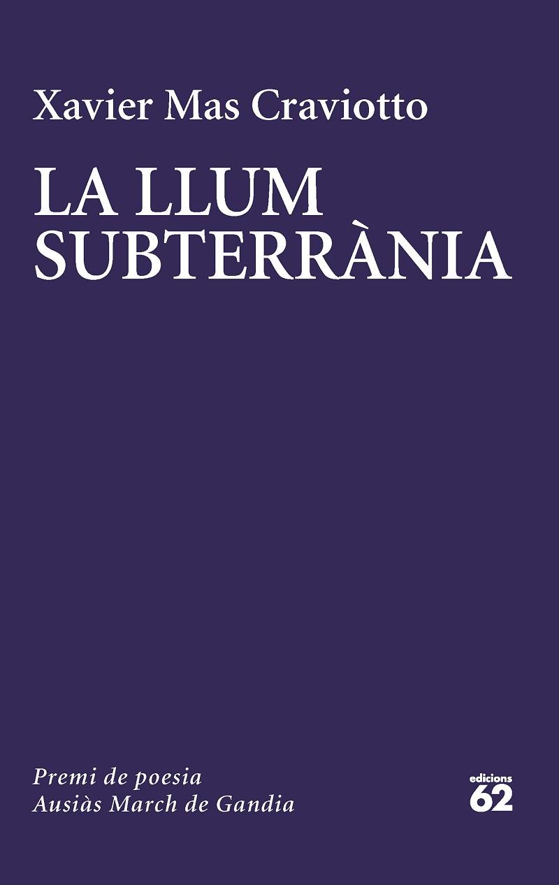 LA LLUM SUBTERRÀNIA | 9788429780741 | MAS CRAVIOTTO, XAVIER | Llibreria Online de Banyoles | Comprar llibres en català i castellà online