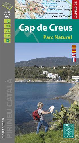 MAPA PARC NATURAL CAP DE CREUS 1:25.000 | 9788480909426 | ALPINA | Llibreria Online de Banyoles | Comprar llibres en català i castellà online