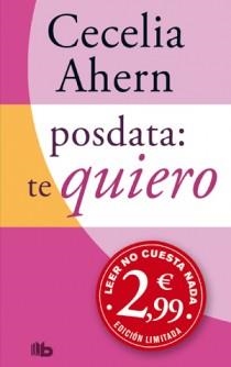 POSDATA: TE QUIERO | 9788498726688 | AHERN, CECELIA | Llibreria L'Altell - Llibreria Online de Banyoles | Comprar llibres en català i castellà online - Llibreria de Girona