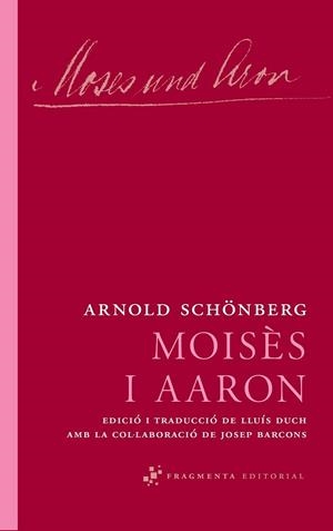 MOISÈS I AARON | 9788492416639 | SCHÖNBERG, ARNOLD | Llibreria Online de Banyoles | Comprar llibres en català i castellà online