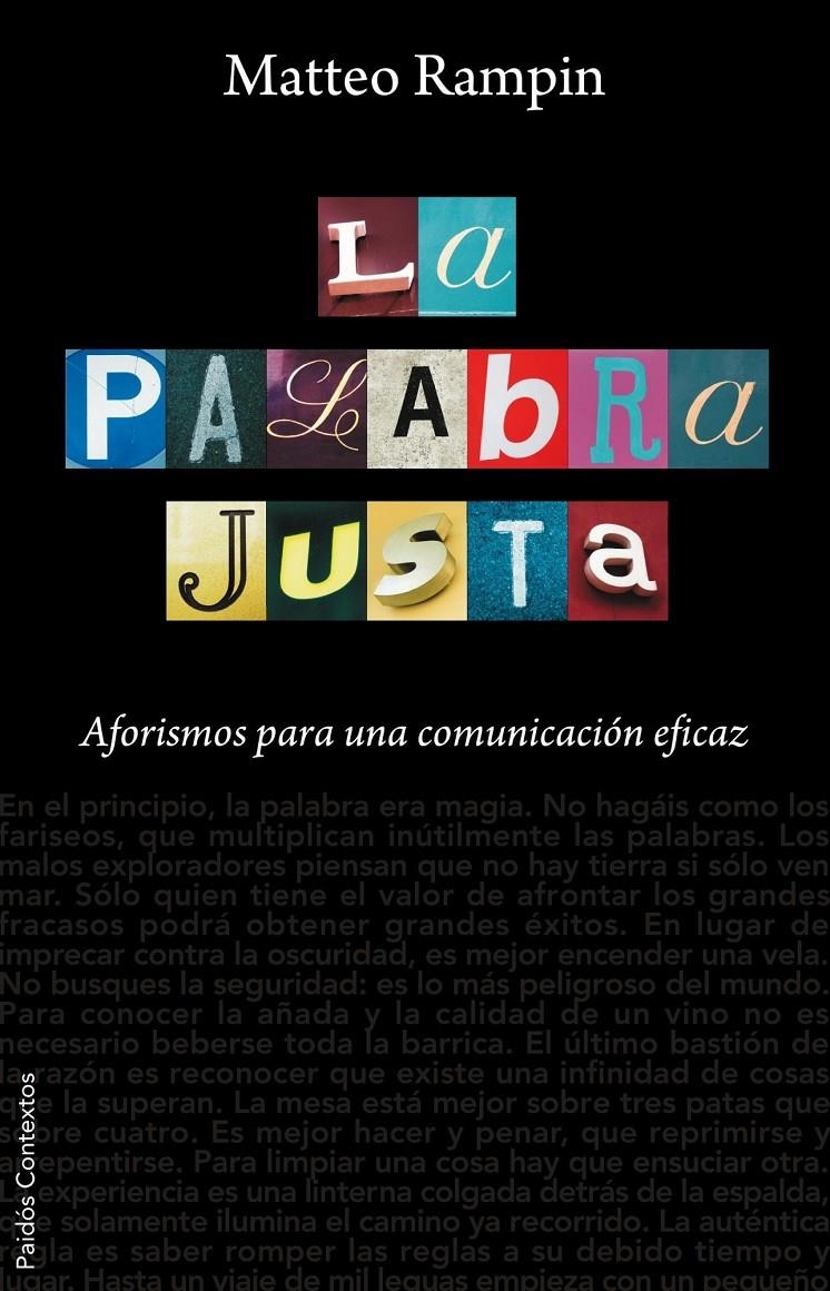 PALABRA JUSTA, LA | 9788449323065 | RAMPIN,MATTEO | Llibreria L'Altell - Llibreria Online de Banyoles | Comprar llibres en català i castellà online - Llibreria de Girona