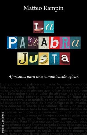PALABRA JUSTA, LA | 9788449323065 | RAMPIN,MATTEO | Llibreria L'Altell - Llibreria Online de Banyoles | Comprar llibres en català i castellà online - Llibreria de Girona