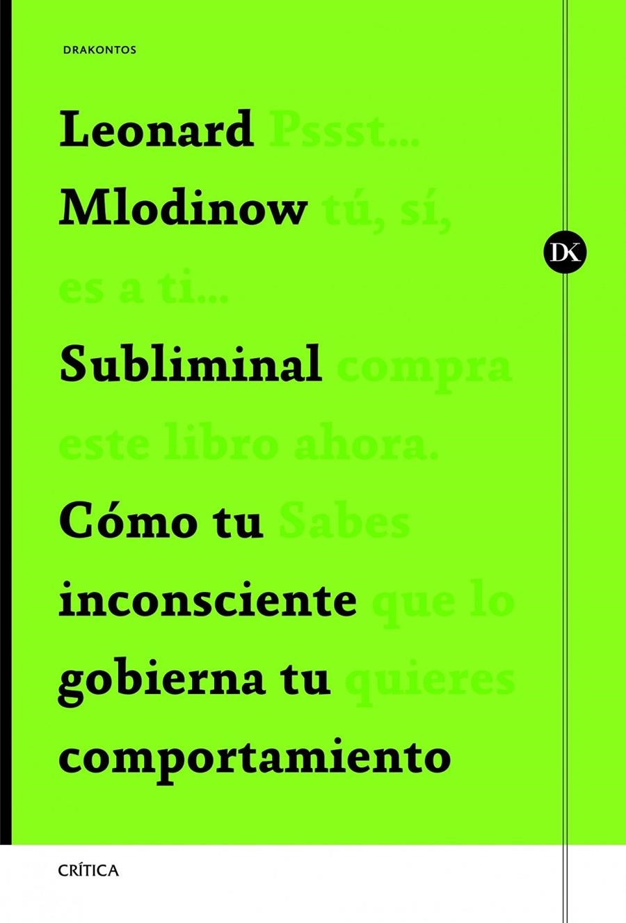 SUBLIMINAL | 9788498925388 | MLODINOW LEONARD  | Llibreria Online de Banyoles | Comprar llibres en català i castellà online