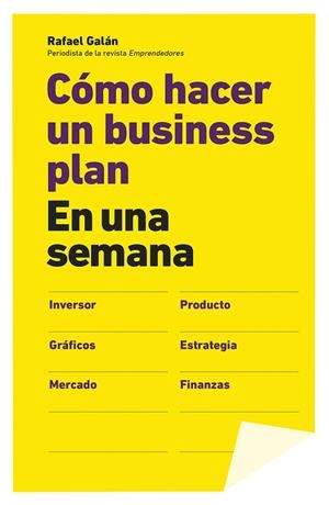 CÓMO HACER UN BUSINESS PLAN EN UNA SEMANA | 9788498752953 | RAFAEL GALÁN | Llibreria Online de Banyoles | Comprar llibres en català i castellà online