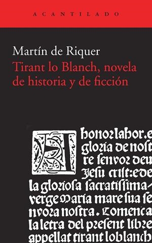 TIRANT LO BLANCH, NOVELA DE HISTORIA Y DE FICCIÓN | 9788415689867 | DE RIQUER MORERA, MARTÍ | Llibreria L'Altell - Llibreria Online de Banyoles | Comprar llibres en català i castellà online - Llibreria de Girona