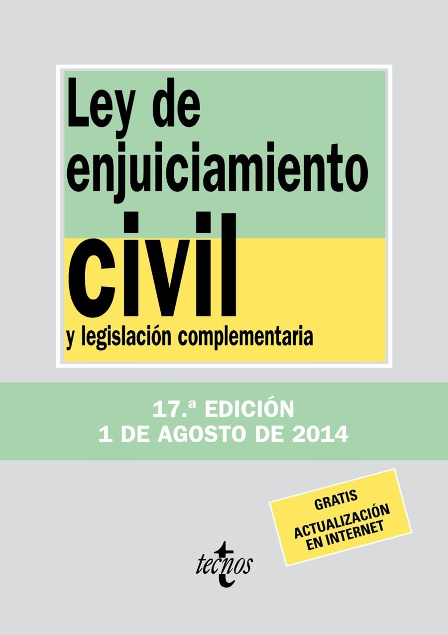 LEY DE ENJUICIAMIENTO CIVIL | 9788430962365 | EDITORIAL TECNOS | Llibreria L'Altell - Llibreria Online de Banyoles | Comprar llibres en català i castellà online - Llibreria de Girona