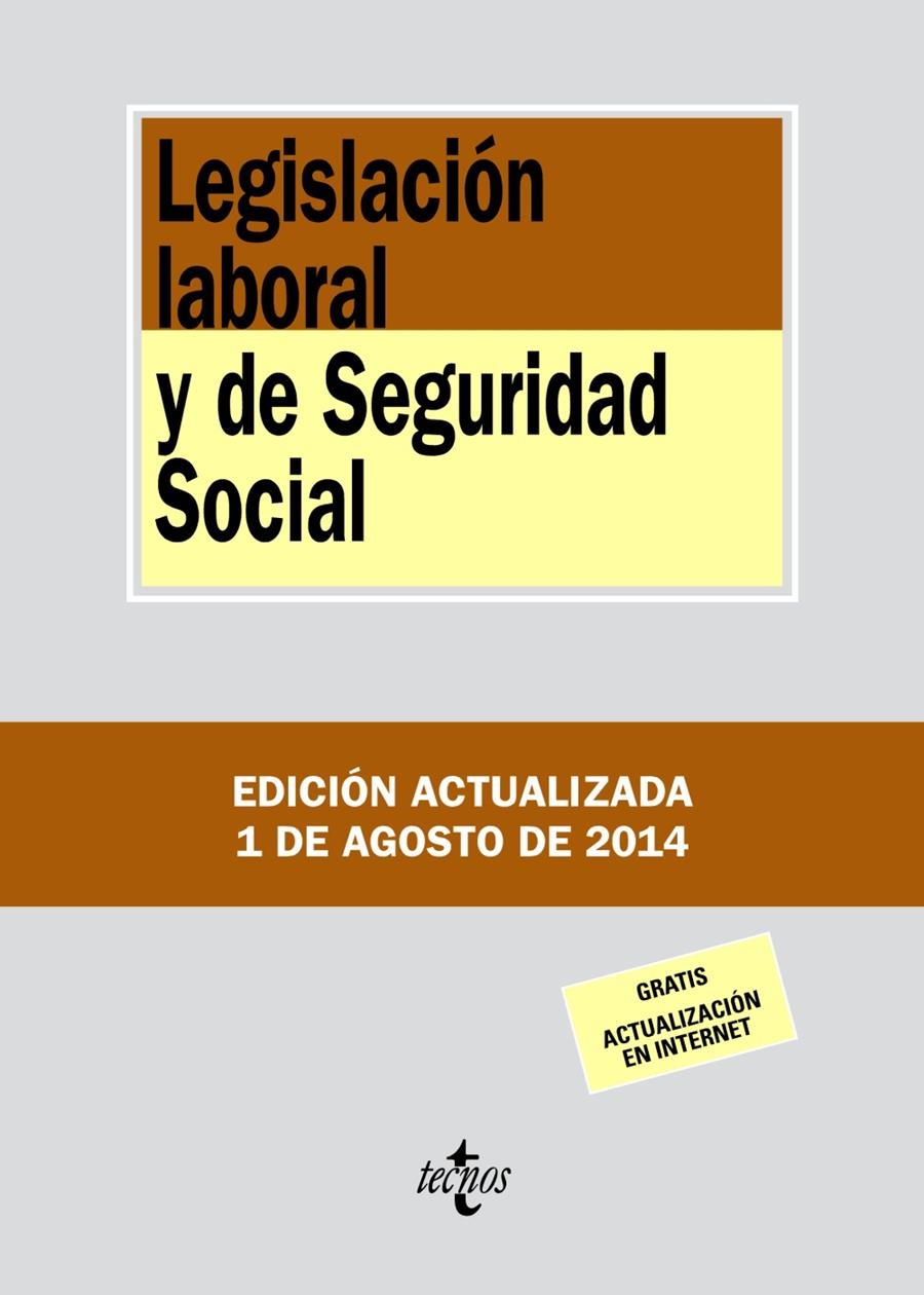 LEGISLACIÓN LABORAL Y DE SEGURIDAD SOCIAL | 9788430962396 | EDITORIAL TECNOS | Llibreria L'Altell - Llibreria Online de Banyoles | Comprar llibres en català i castellà online - Llibreria de Girona