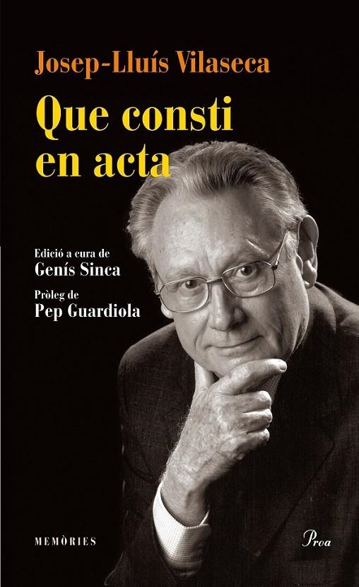 QUE CONSTI EN ACTA | 9788475884615 | JOSEP LLUÍS VILASECA GUASCH | Llibreria L'Altell - Llibreria Online de Banyoles | Comprar llibres en català i castellà online - Llibreria de Girona