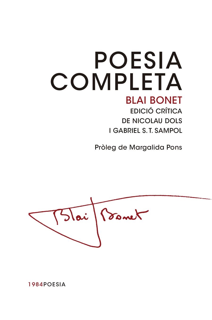 POESIA COMPLETA | 9788415835462 | BONET I RIGO, BLAI | Llibreria L'Altell - Llibreria Online de Banyoles | Comprar llibres en català i castellà online - Llibreria de Girona