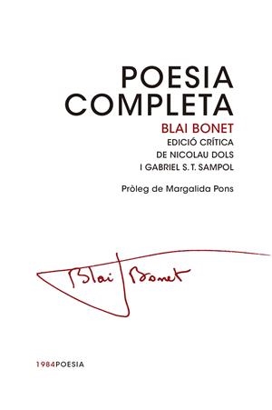 POESIA COMPLETA | 9788415835462 | BONET I RIGO, BLAI | Llibreria Online de Banyoles | Comprar llibres en català i castellà online