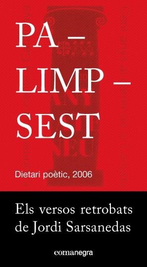 PALIMPSEST | 9788416605262 | SARSANEDAS VIVES, JORDI | Llibreria L'Altell - Llibreria Online de Banyoles | Comprar llibres en català i castellà online - Llibreria de Girona