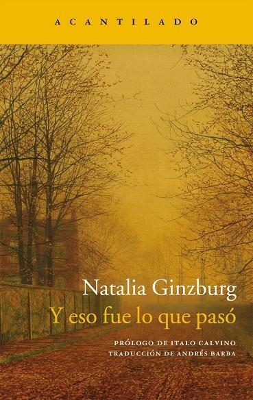 Y ESO FUE LO QUE PASÓ | 9788416011957 | GINZBURG, NATALIA | Llibreria Online de Banyoles | Comprar llibres en català i castellà online